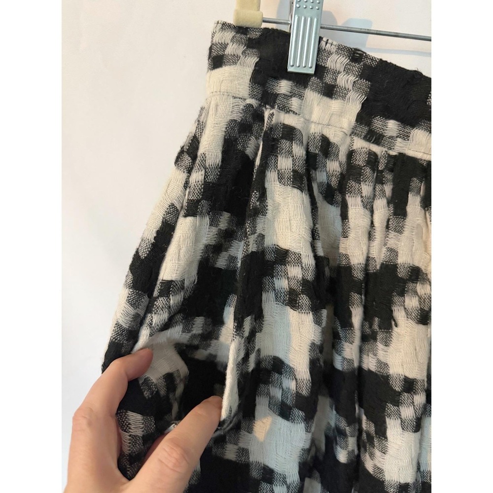 Vintage Norton & Company Houndstooth Midi Skirt w/ Pockets Women XS Office Siren - Picture 4 of 12